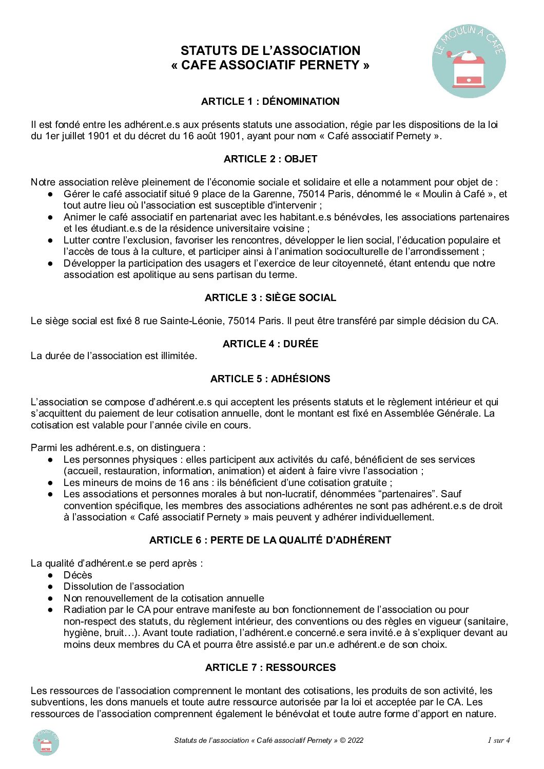 Les projet des adhérents